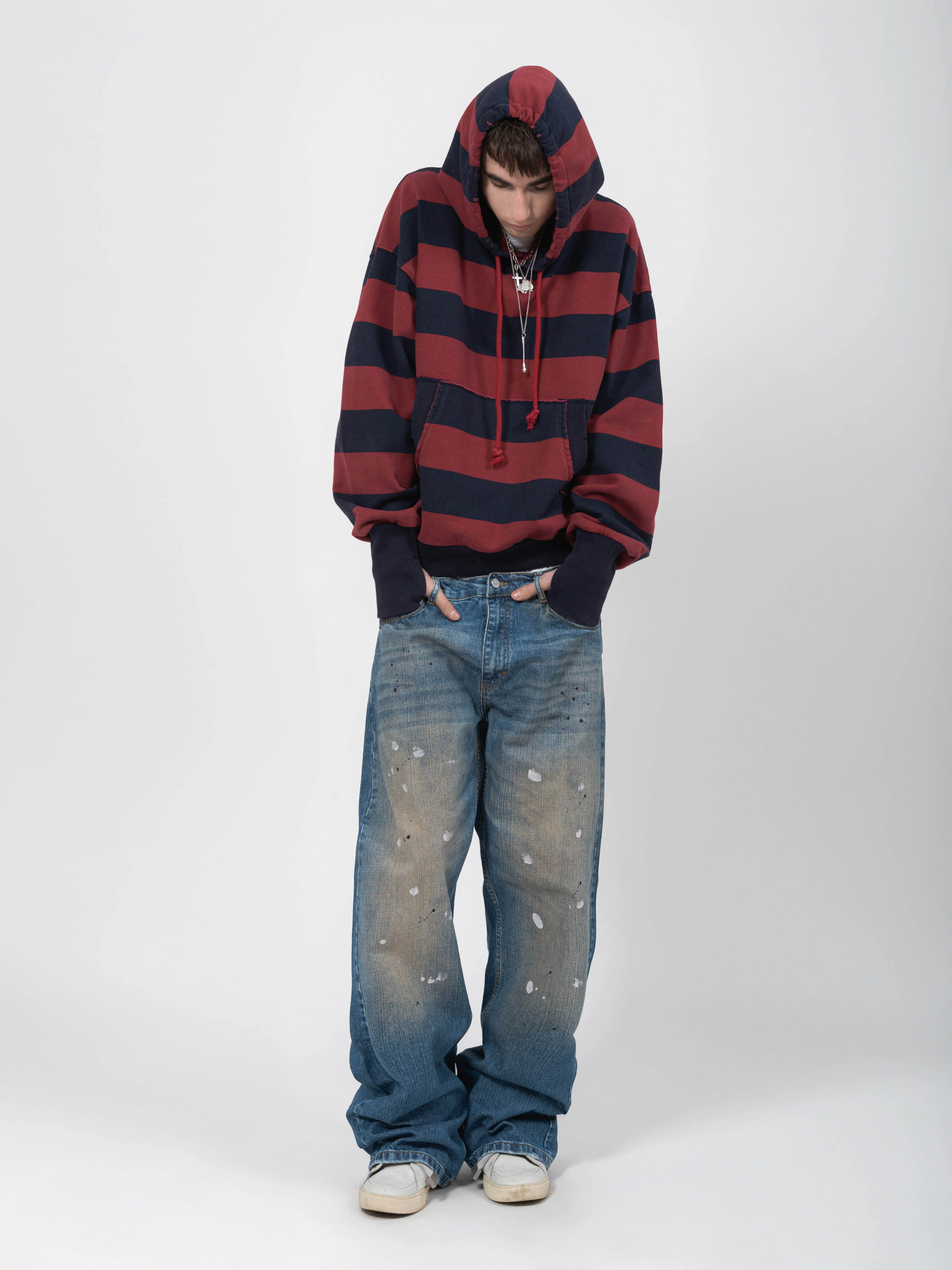 2010 HOODIE - BLUE/RED STRIPED - Image 3