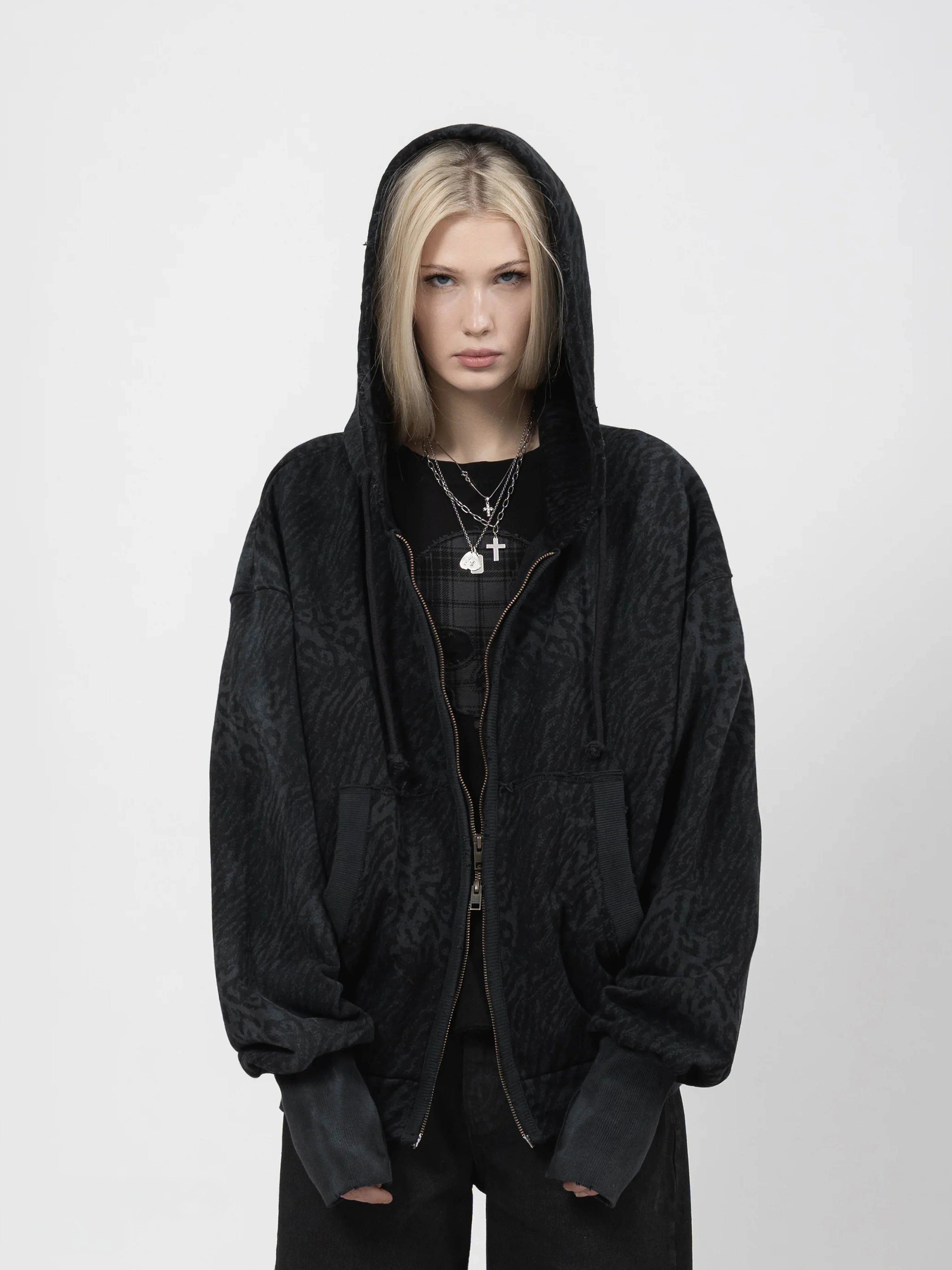 2010 ZIP HOODIE - BLACK LEOPARD - Image 2