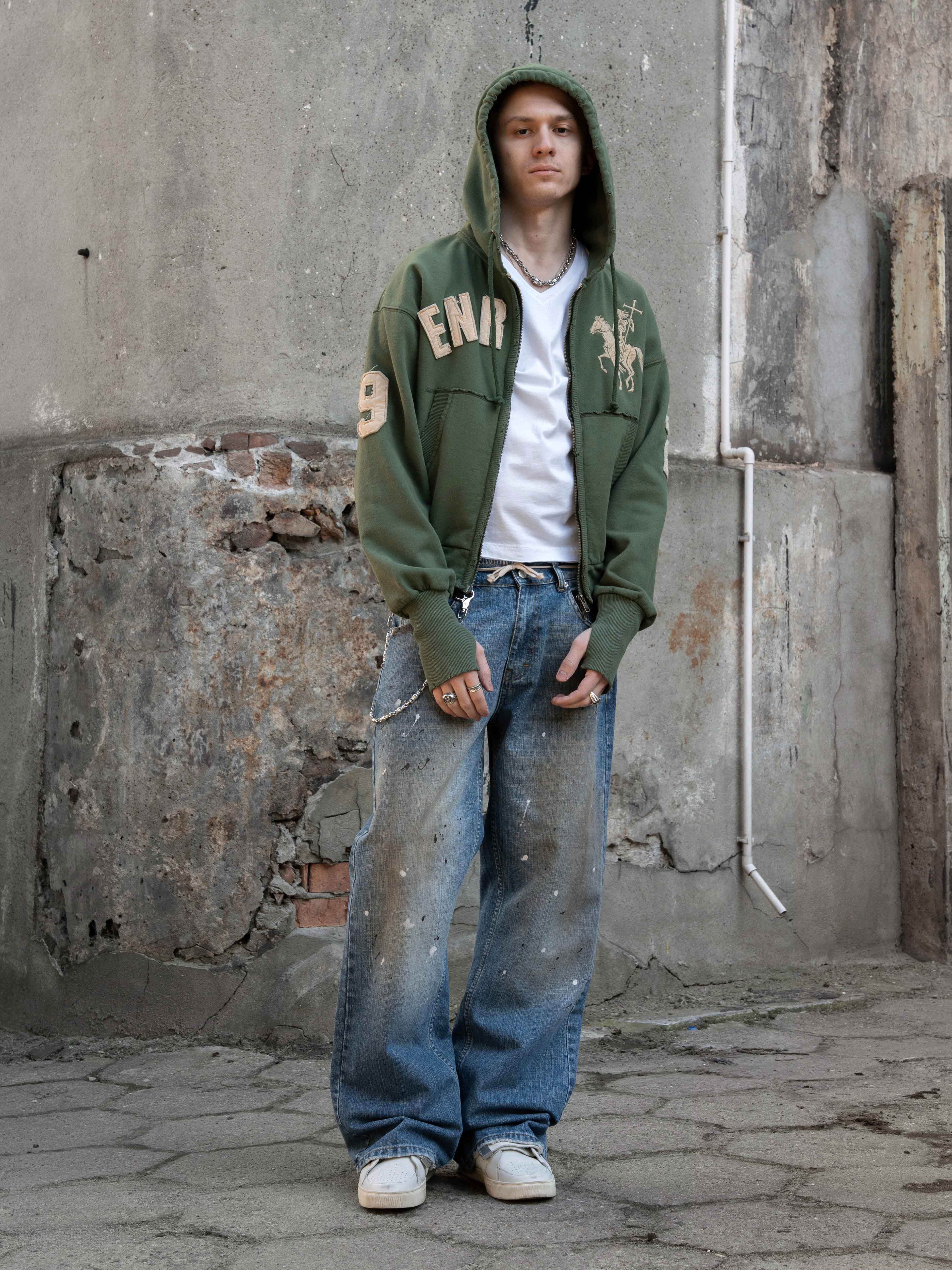 2010 ZIP HOODIE - GREEN - Image 3