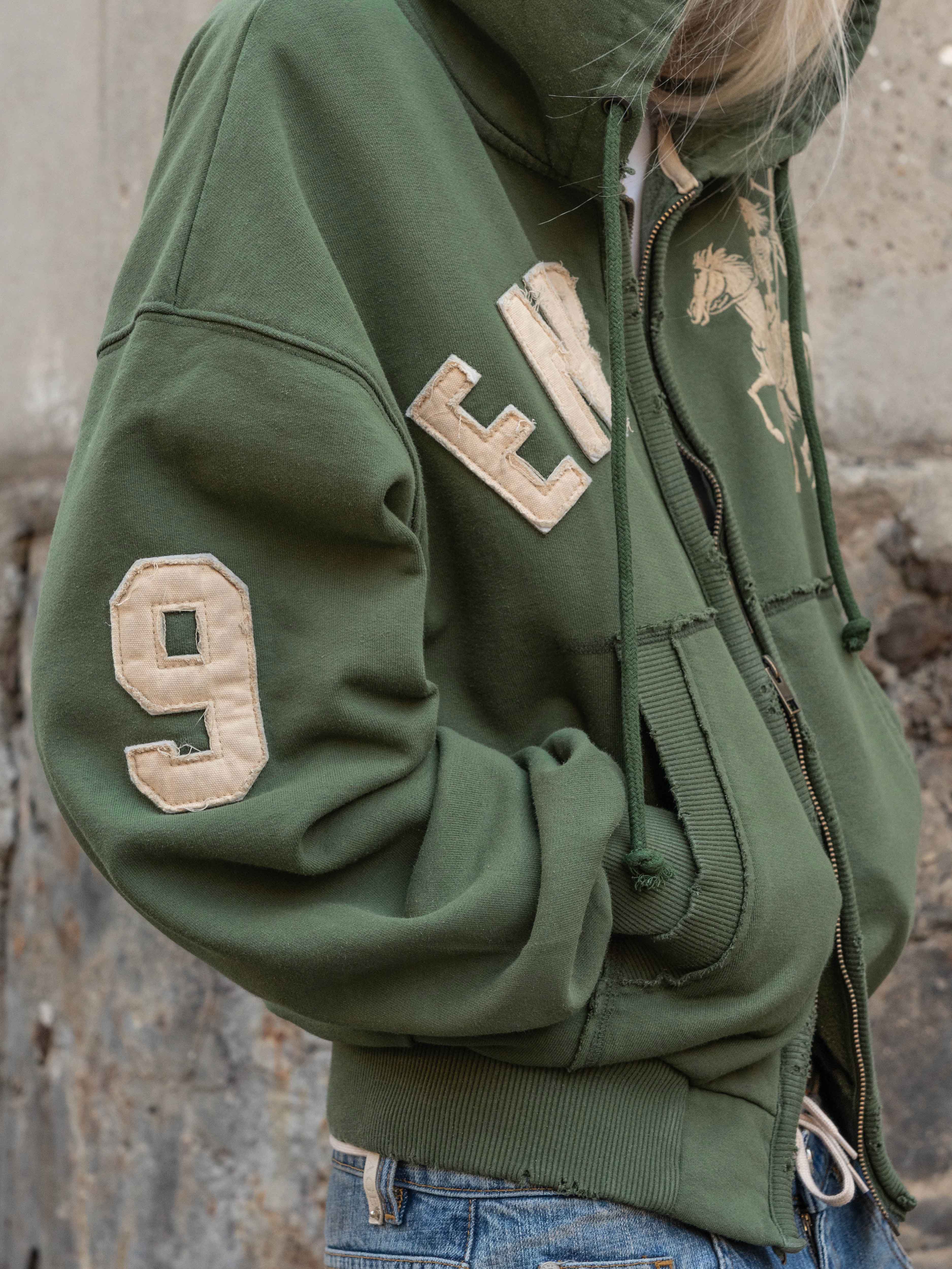 2010 ZIP HOODIE - GREEN - Image 4