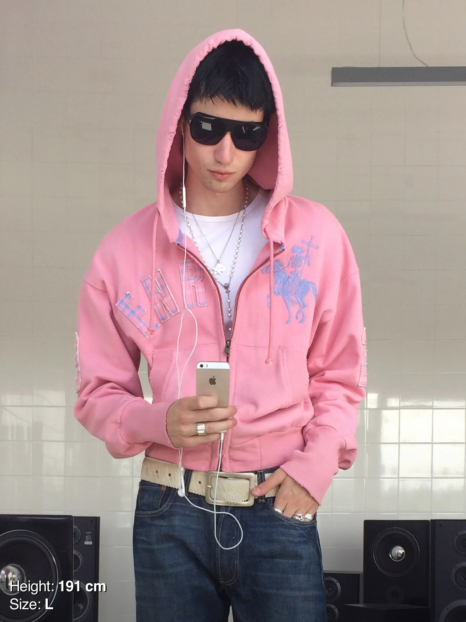2010 ZIP HOODIE - PINK - Image 3