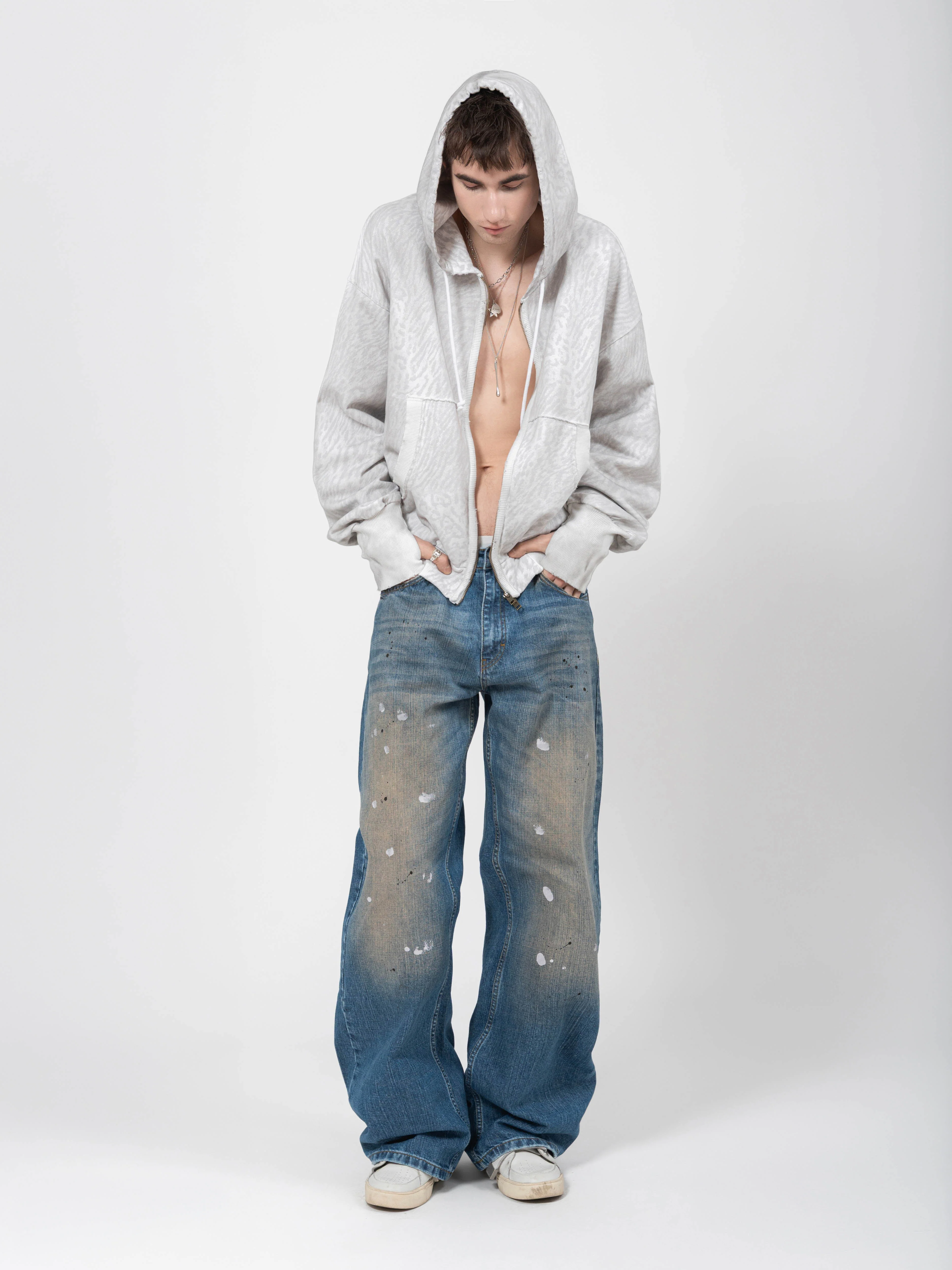 2010 ZIP HOODIE - WHITE LEOPARD - Image 3