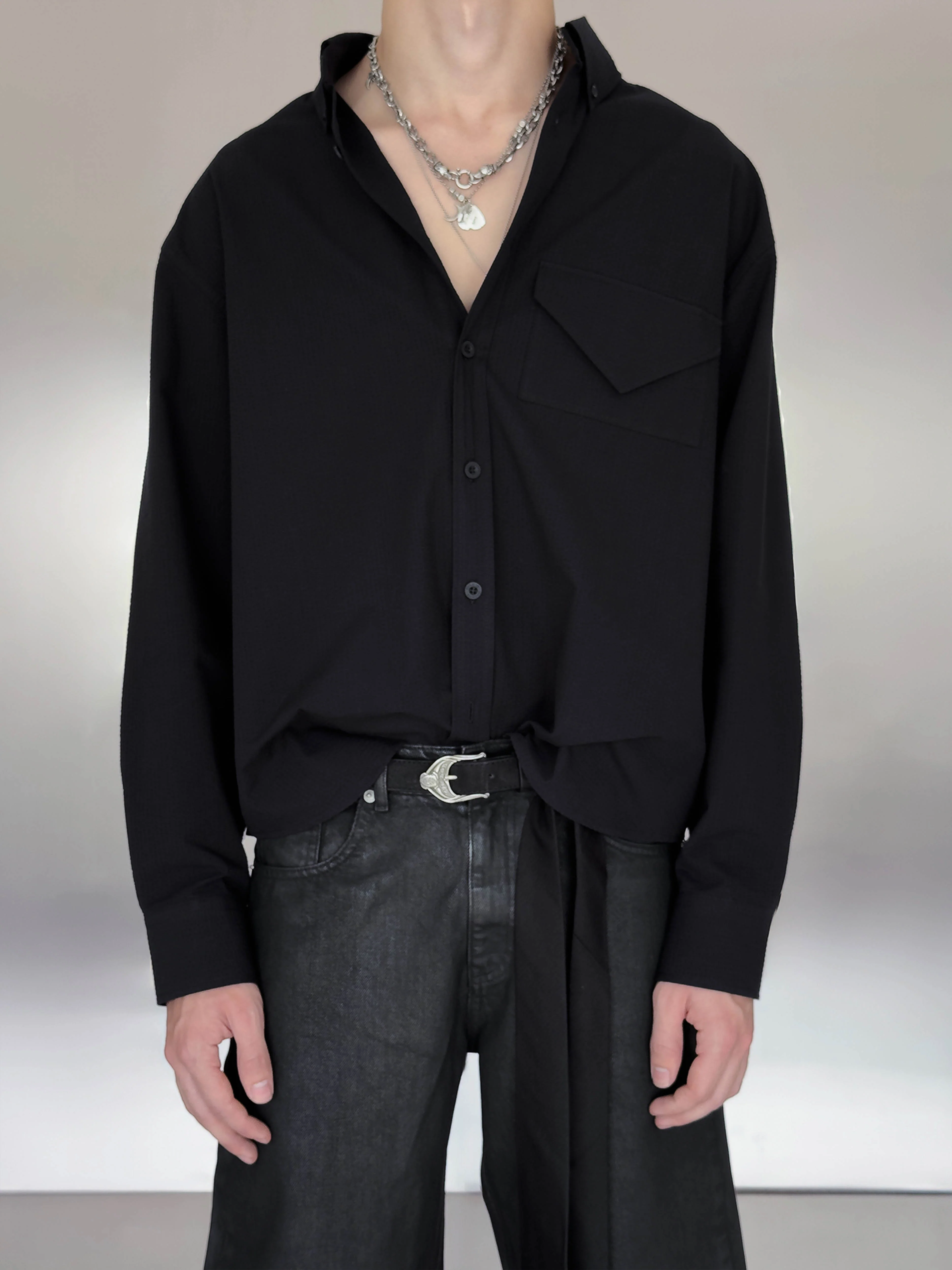 BLACK LETTER SHIRT - Image 3
