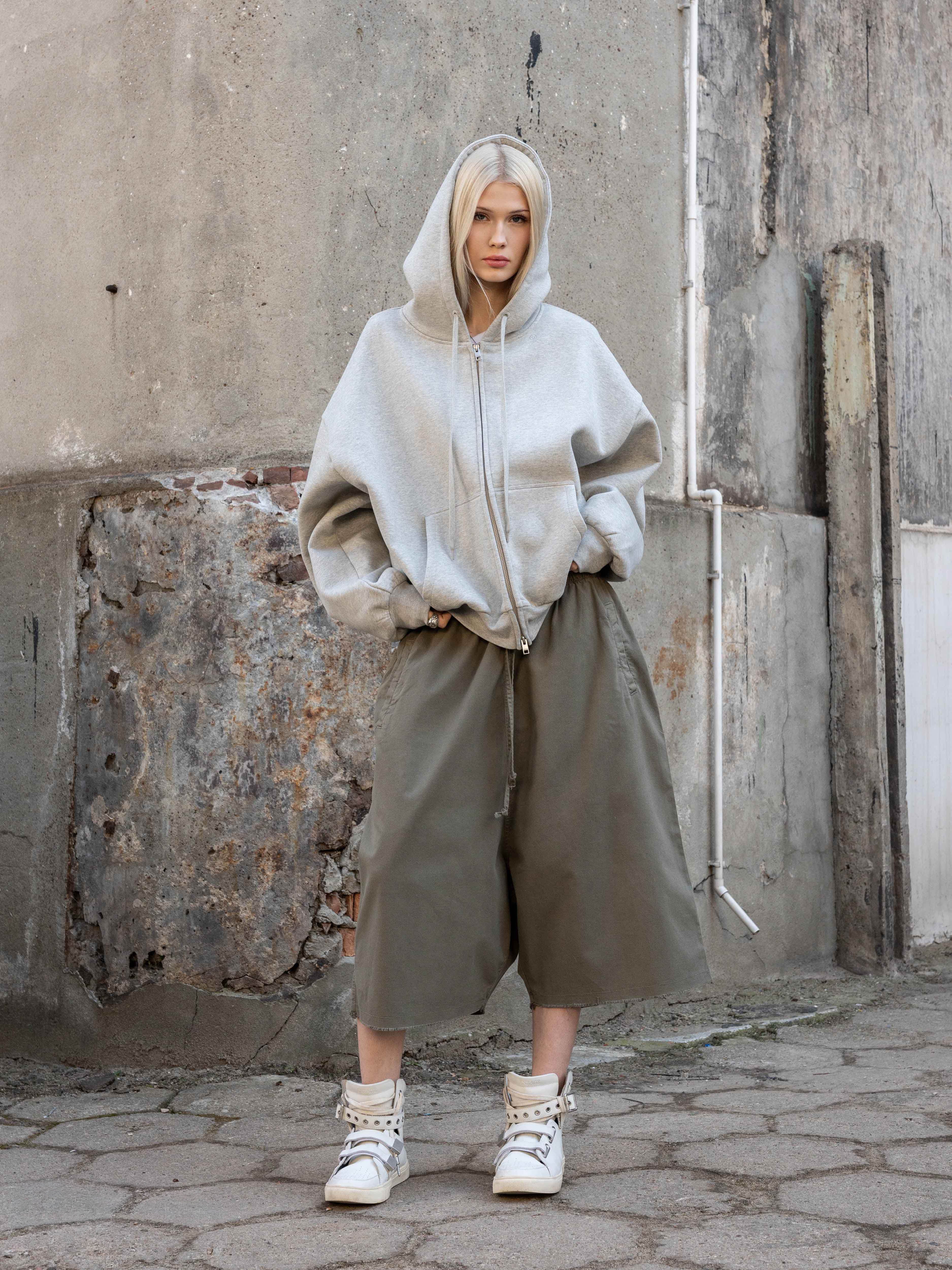 BUBBLE ZIP HOODIE - GRAY - Image 2