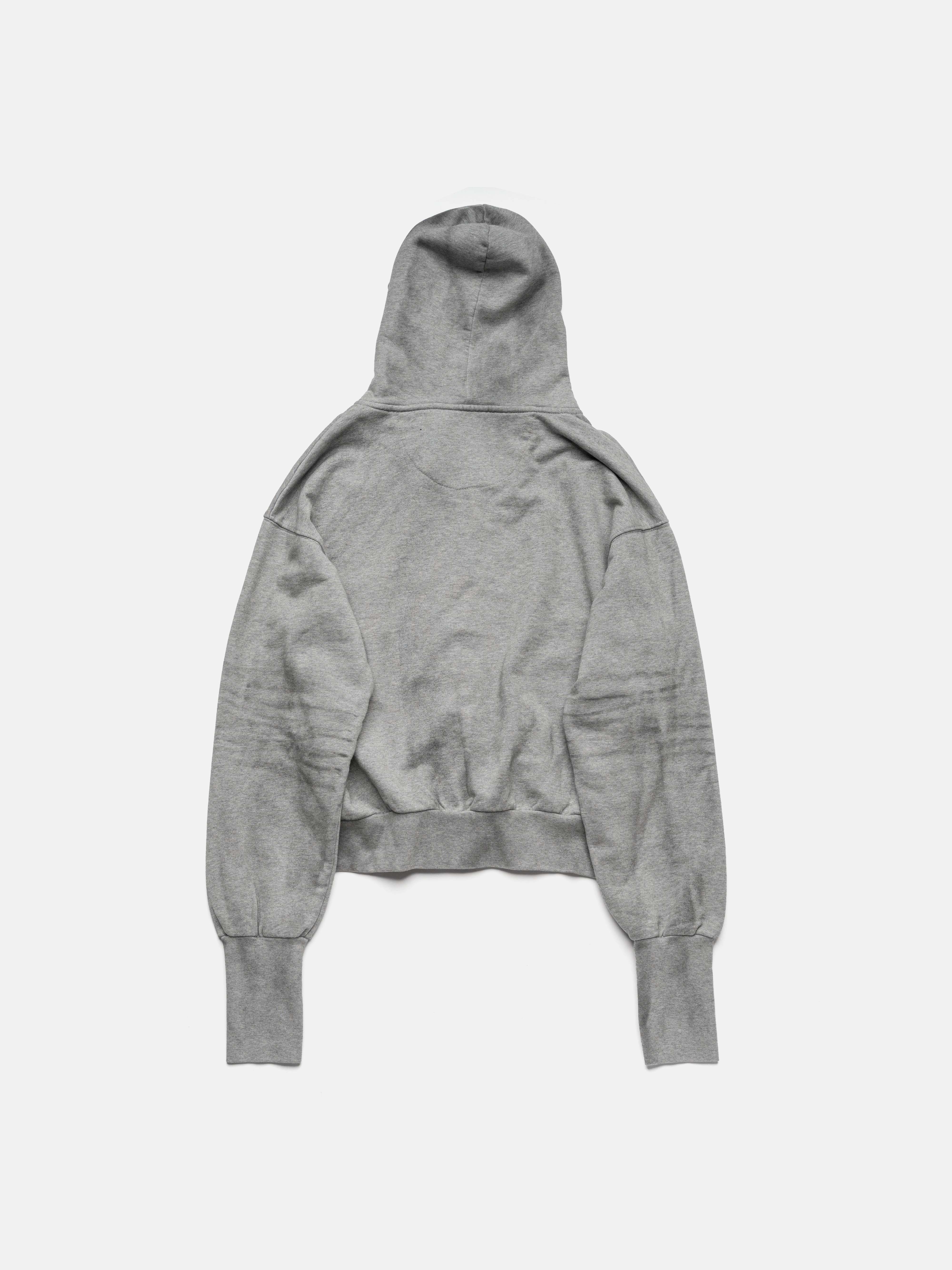 DIRTY SPRAY ZIP HOODIE - GRAY - Image 7