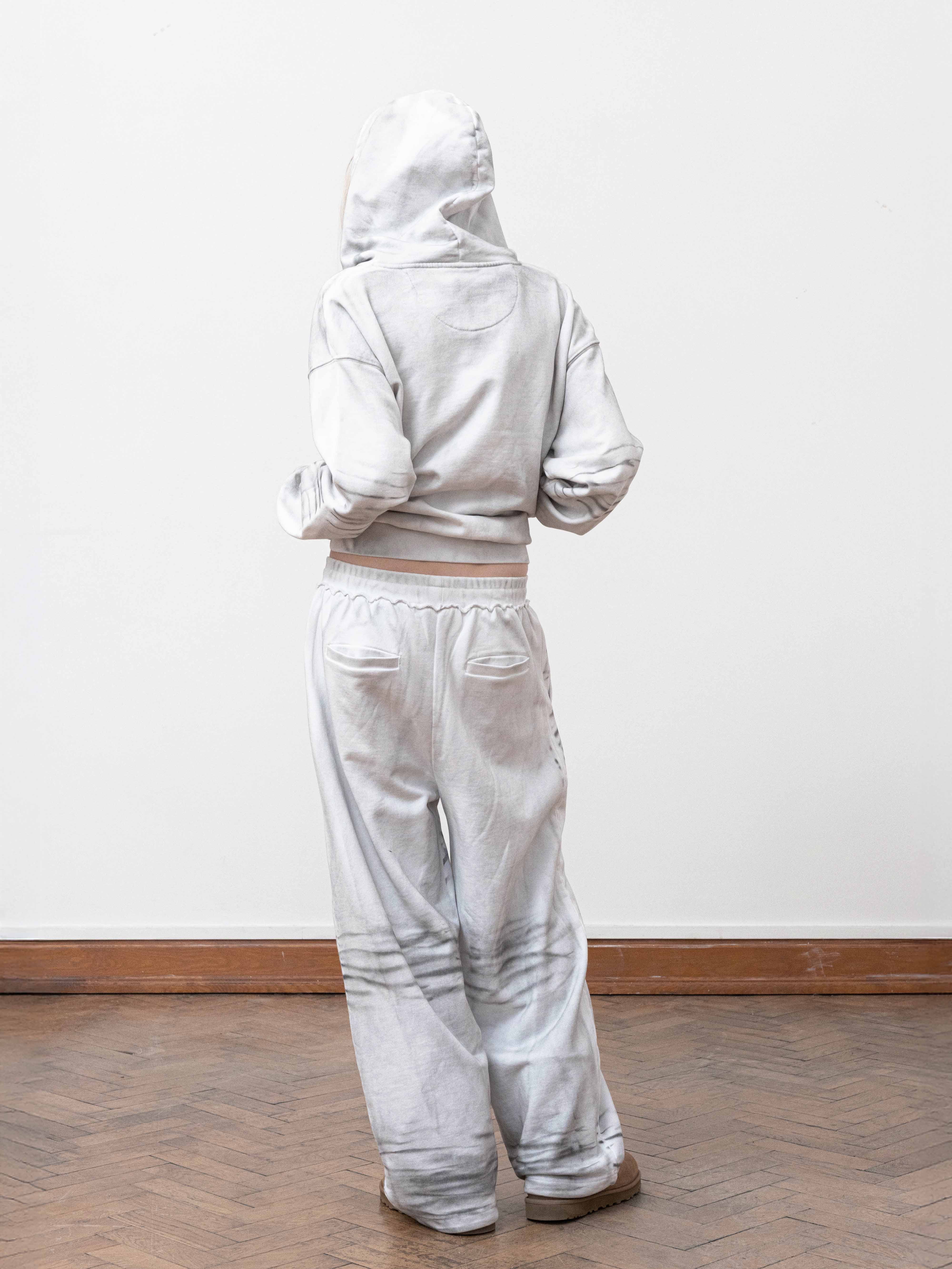 DIRTY SPRAY SWEATPANTS - WHITE - Image 3