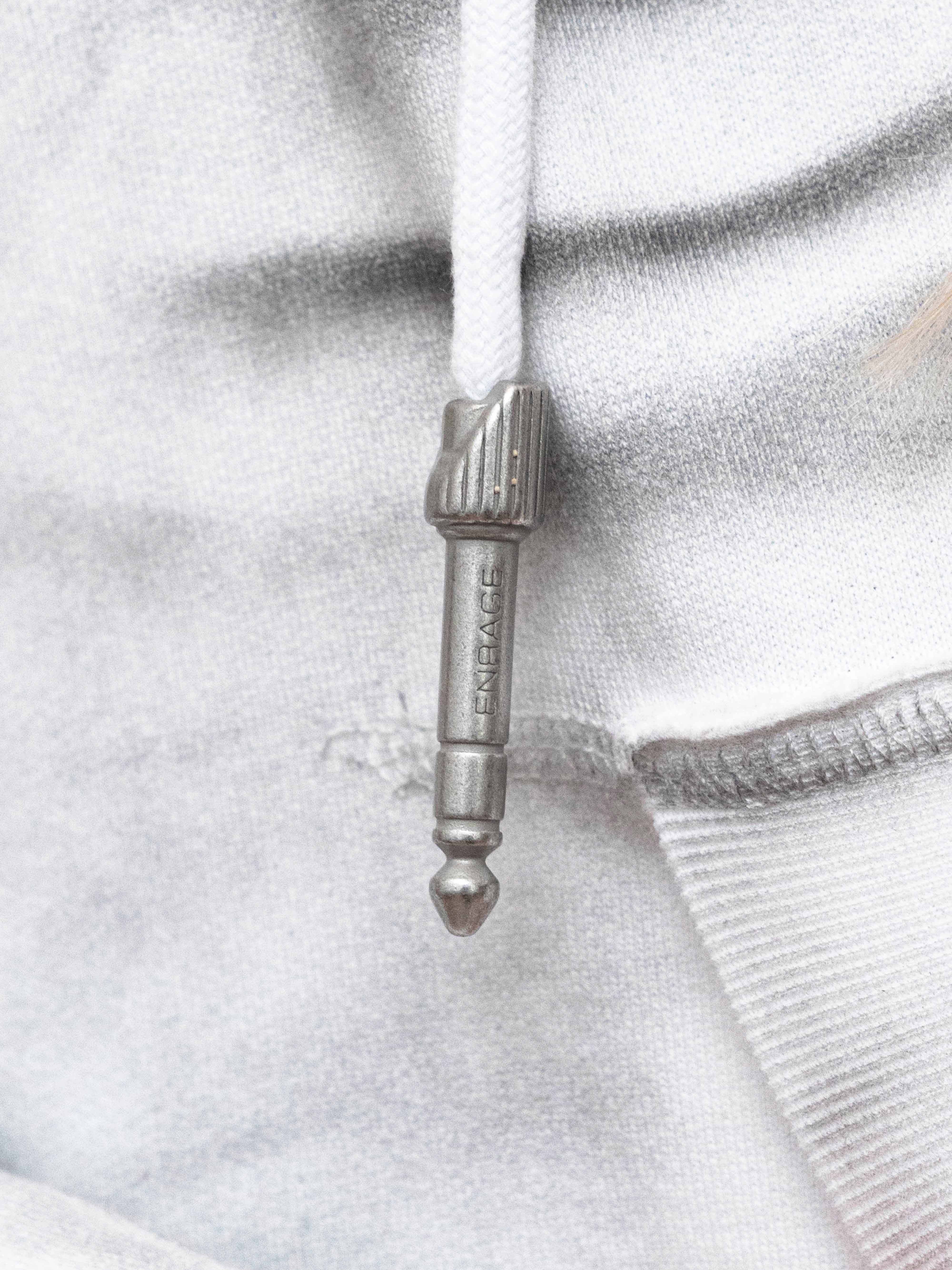 DIRTY SPRAY ZIP HOODIE - WHITE - Image 5