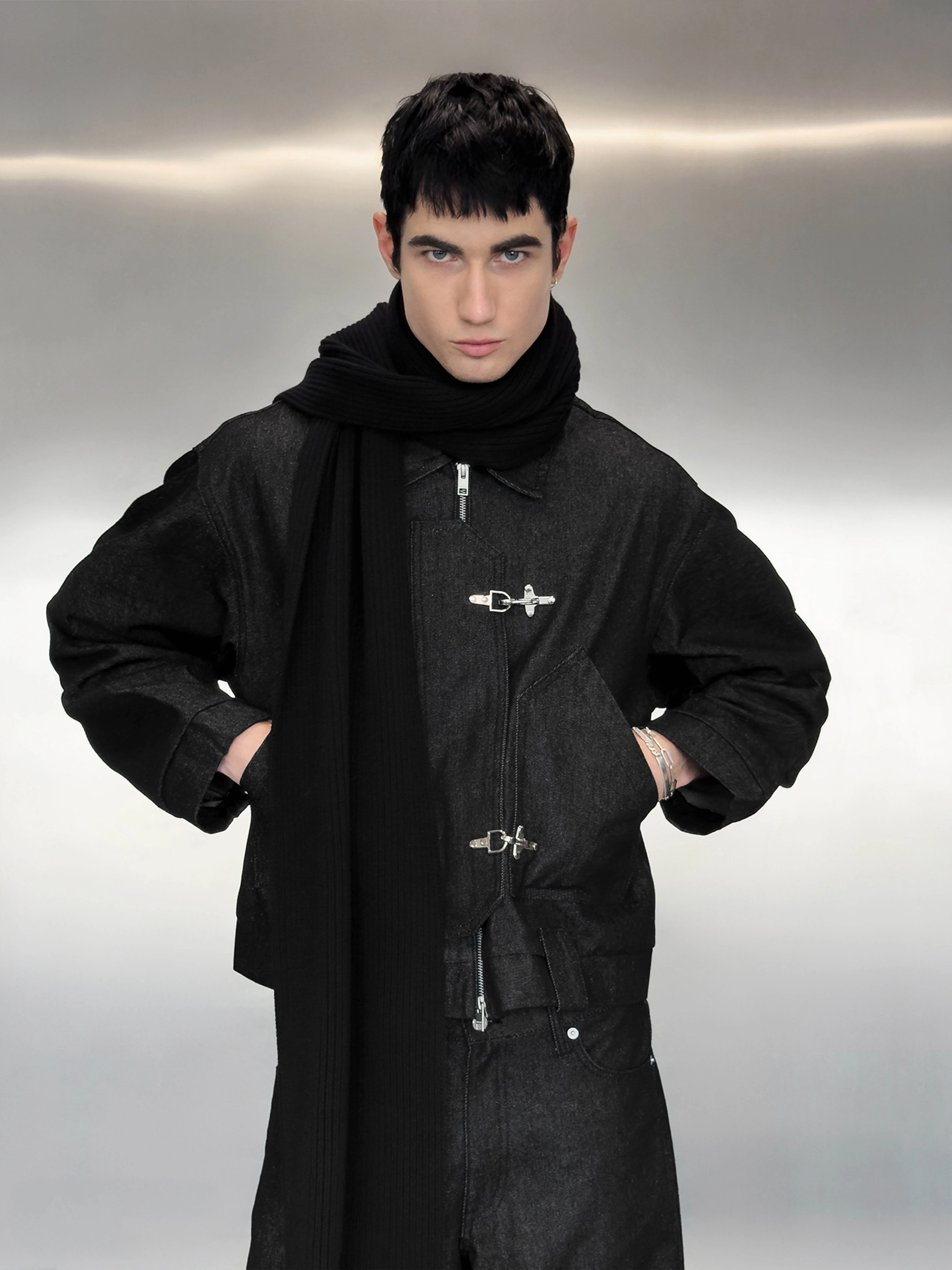 FATIGUE JACKET - BLACK RAW DENIM - Image 3