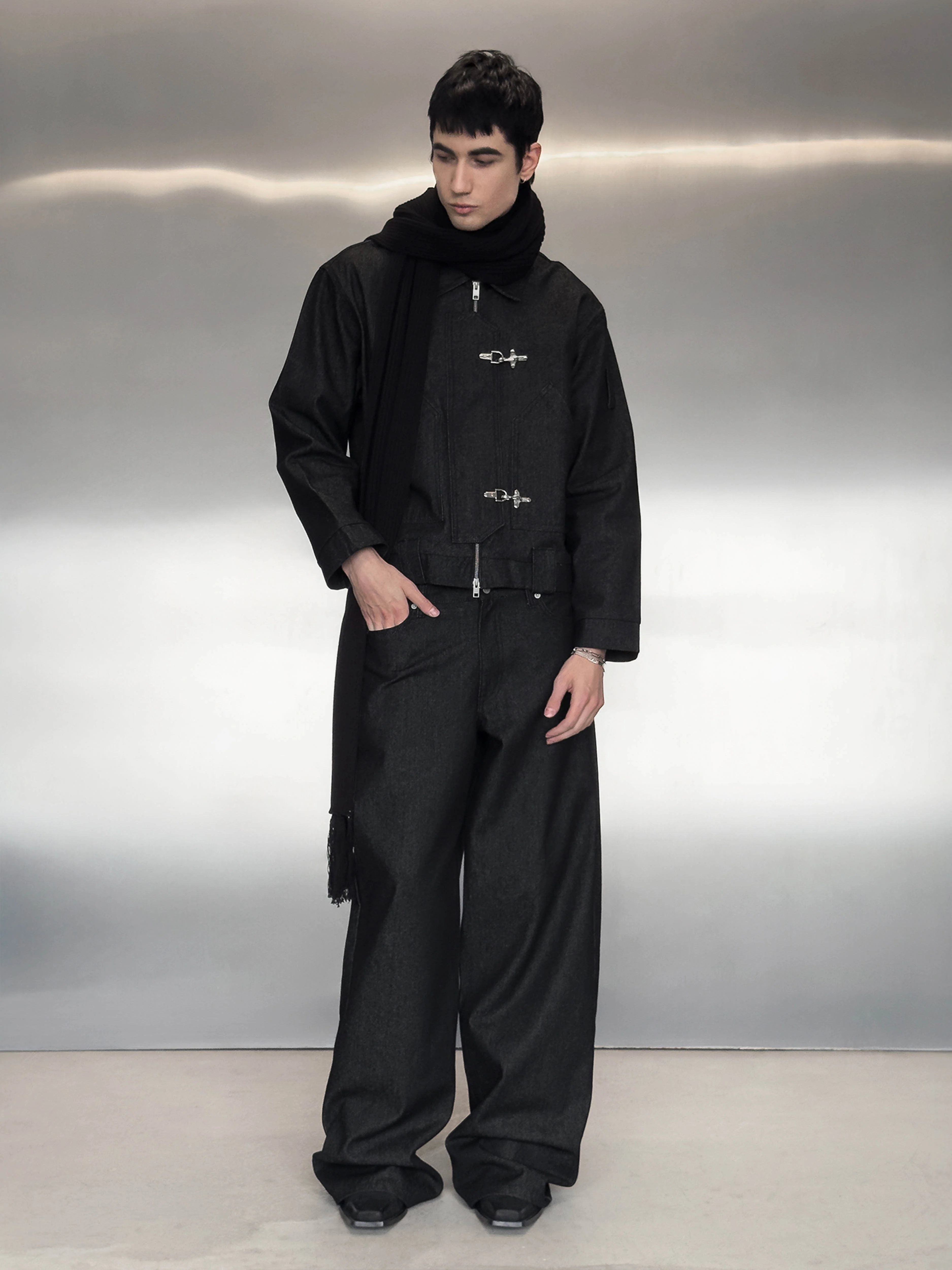 FATIGUE JACKET - BLACK RAW DENIM - Image 4