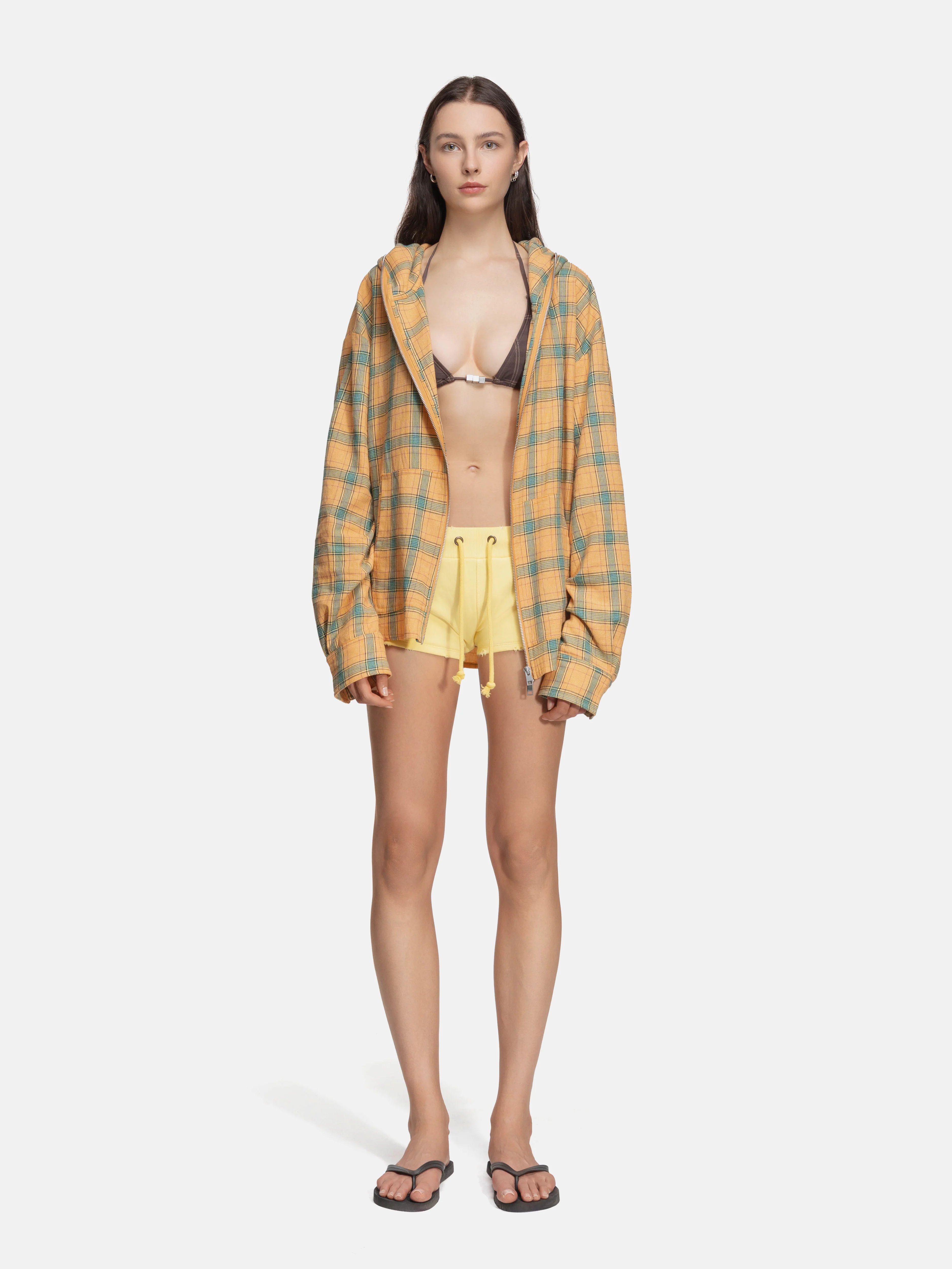 FLANNEL HOODIE - YELLOW - Image 6