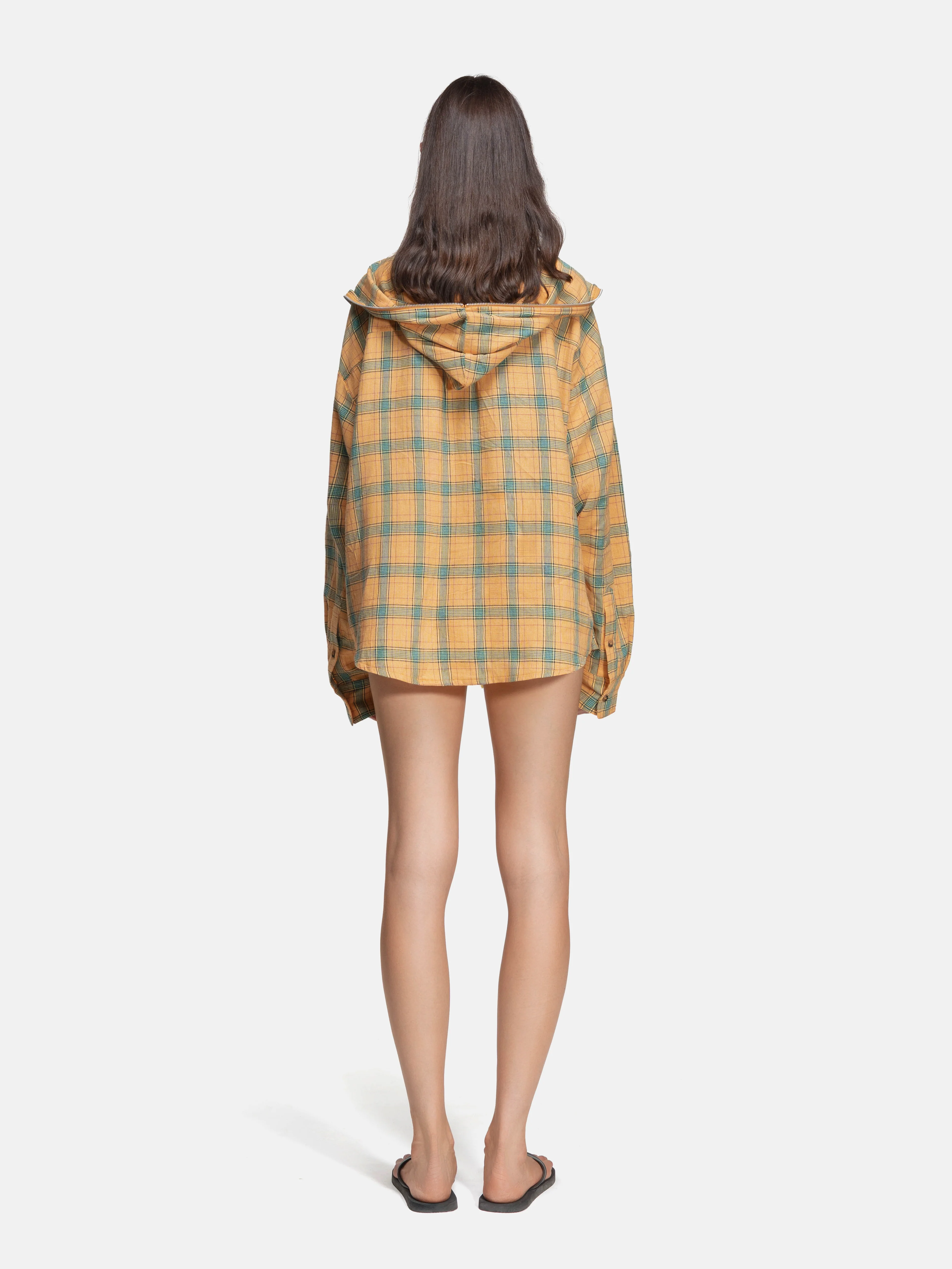 FLANNEL HOODIE - YELLOW - Image 8