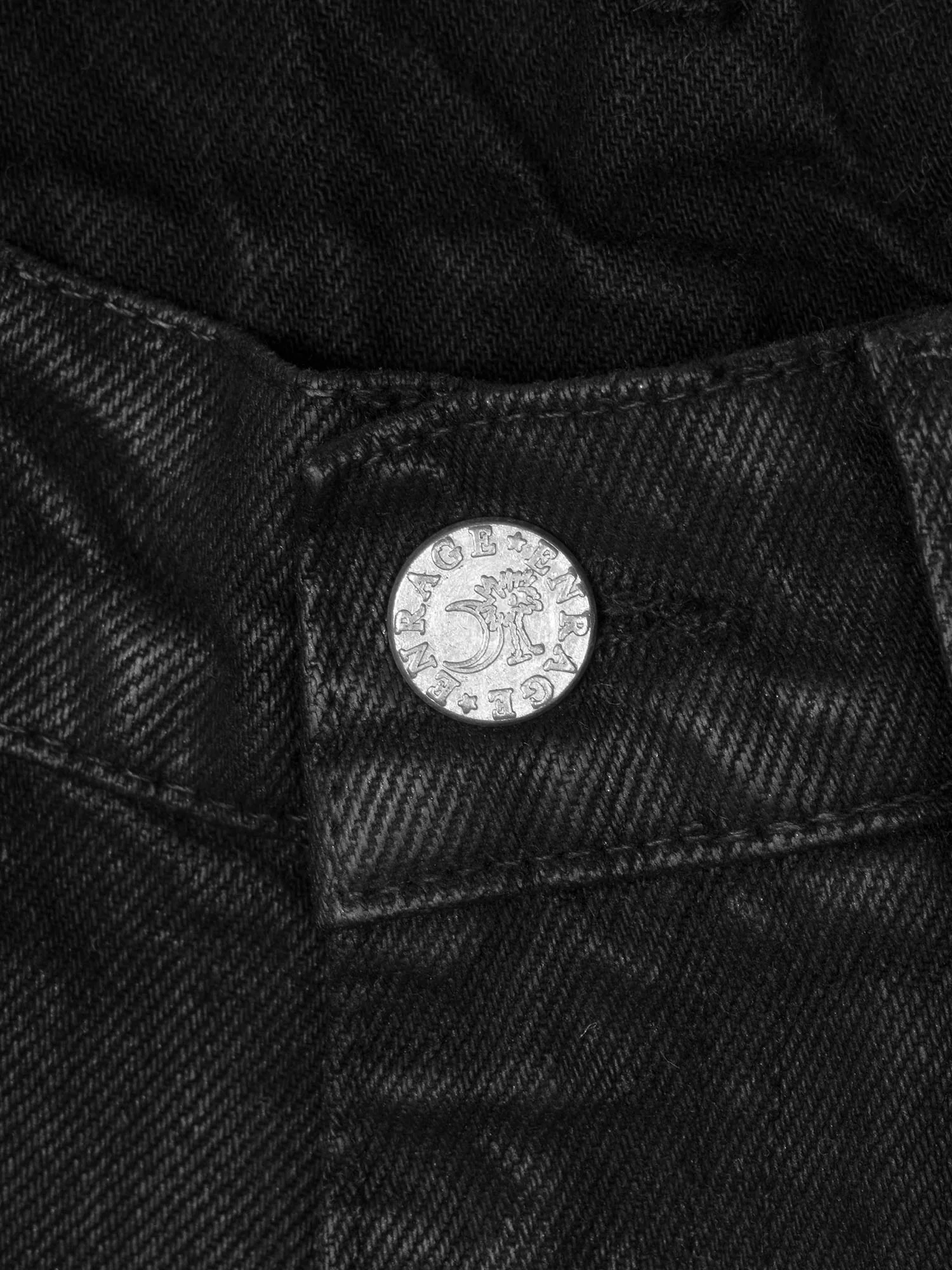 FLARED JEANS - WAXED BLACK - Image 4