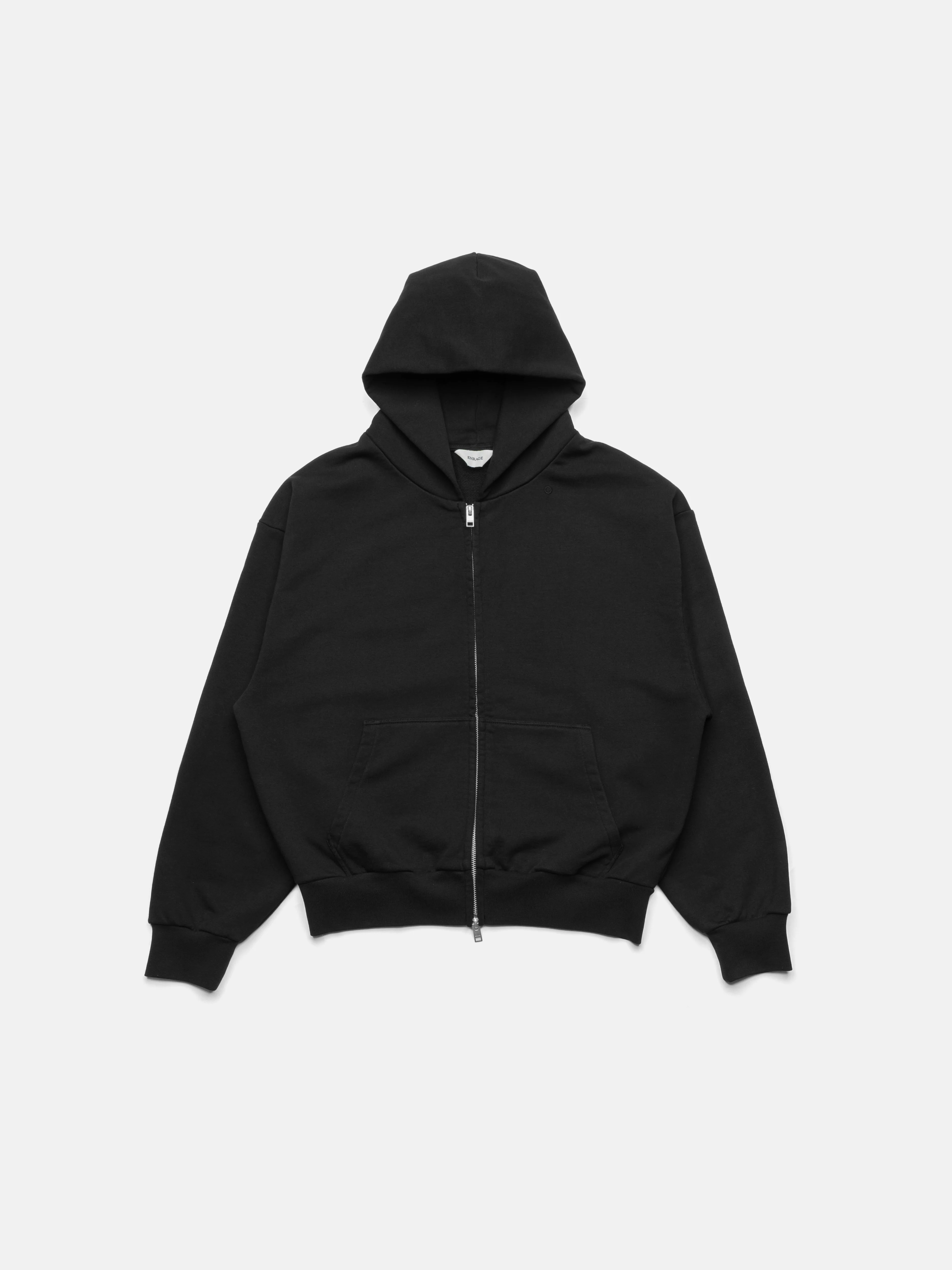 BLANC ZIP HOODIE - BLACK