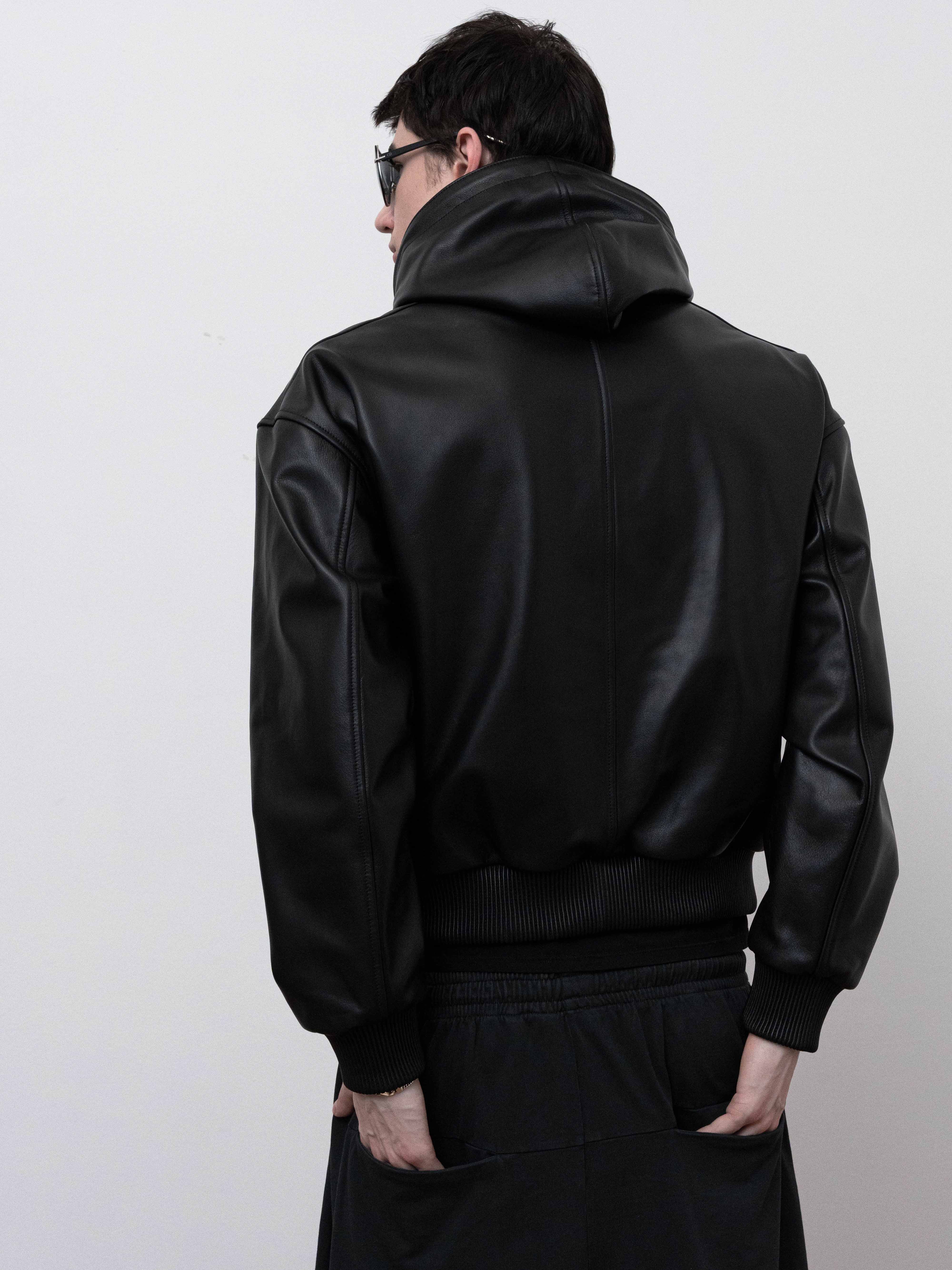 AUDIO LEATHER JACKET - BLACK - Image 5