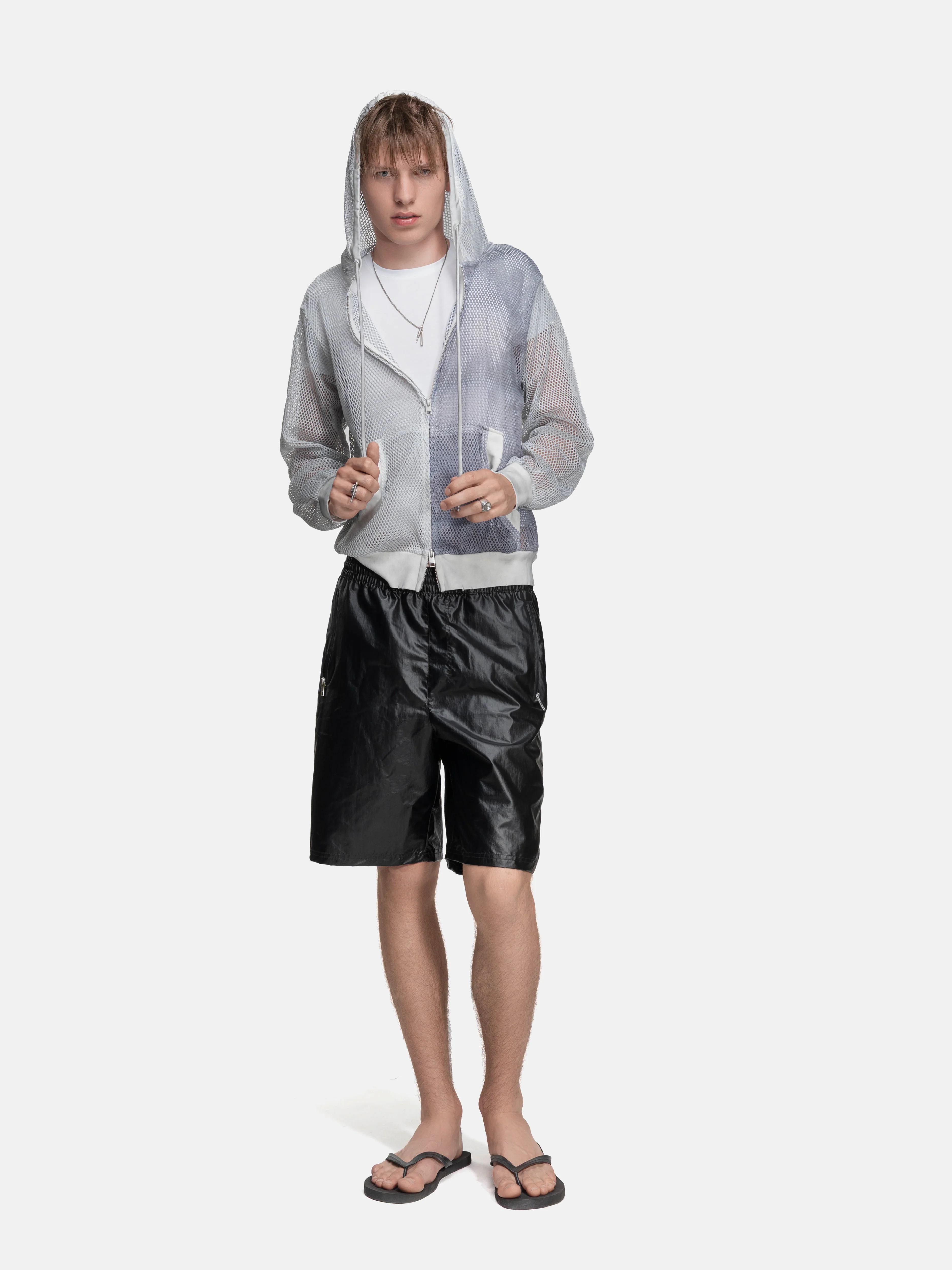 MESH HOODIE - WHITE - Image 3