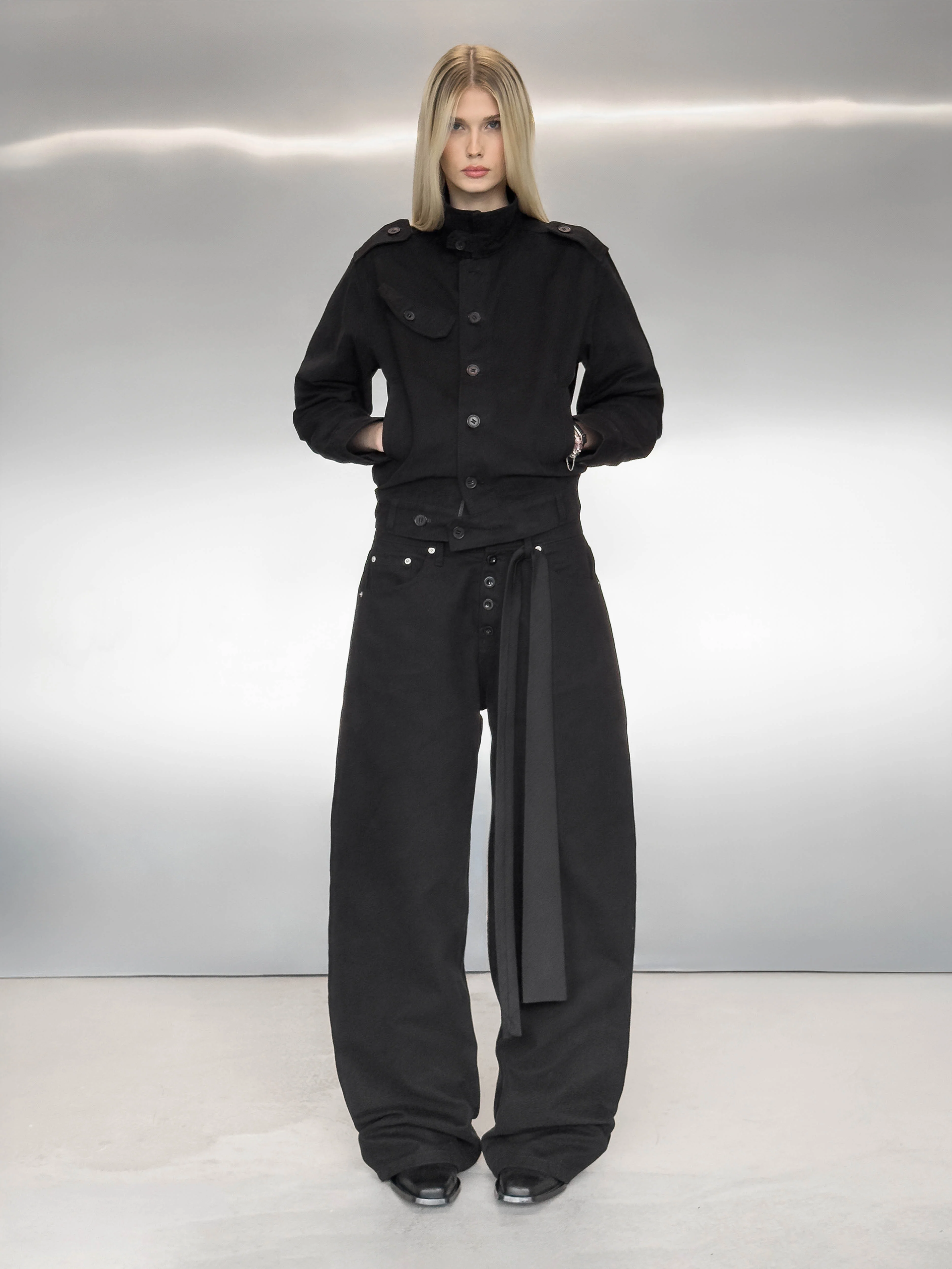 OFFICER JACKET - BLACK CANVAS - Image 5