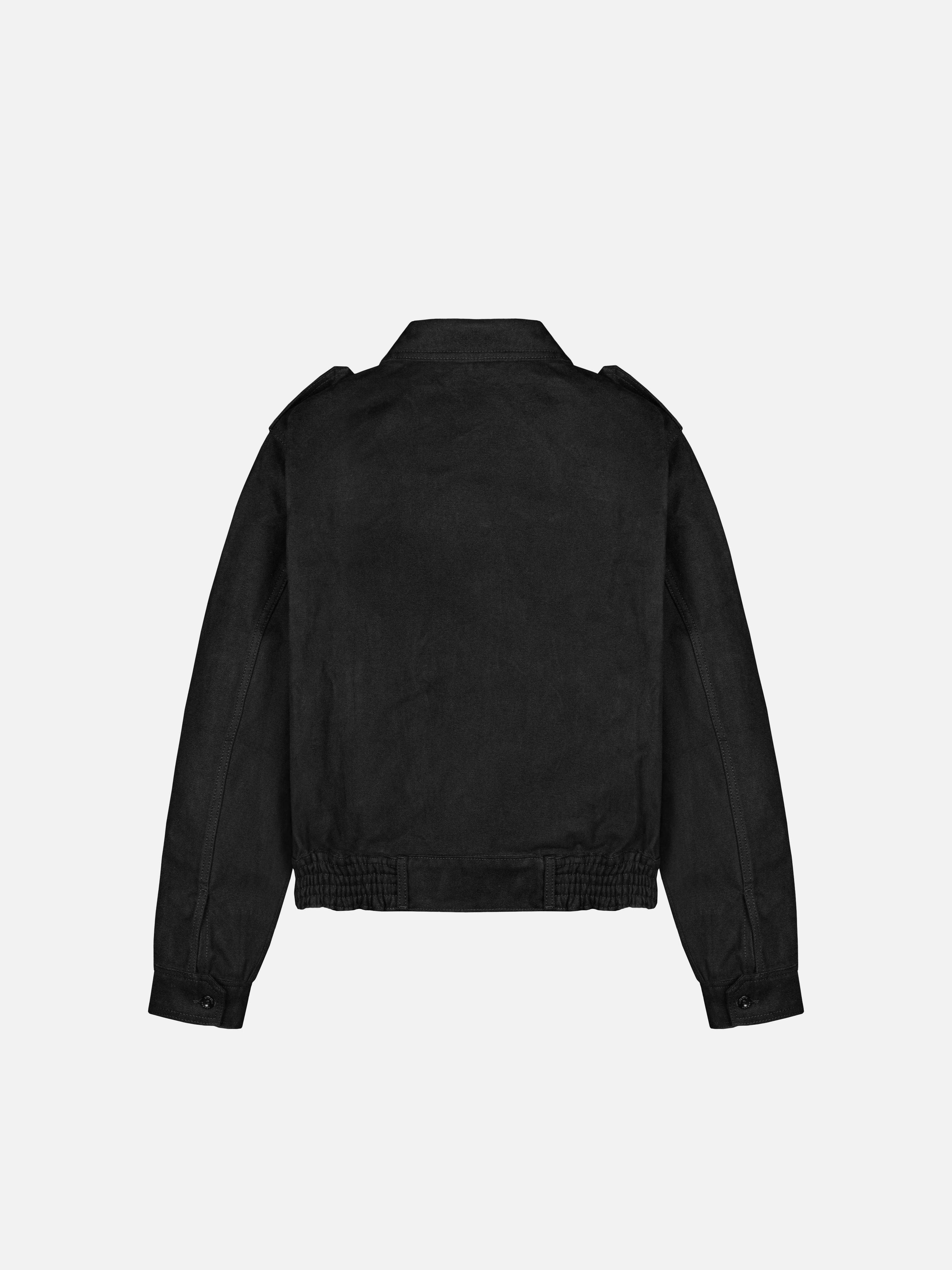OFFICER JACKET - BLACK CANVAS - Image 6