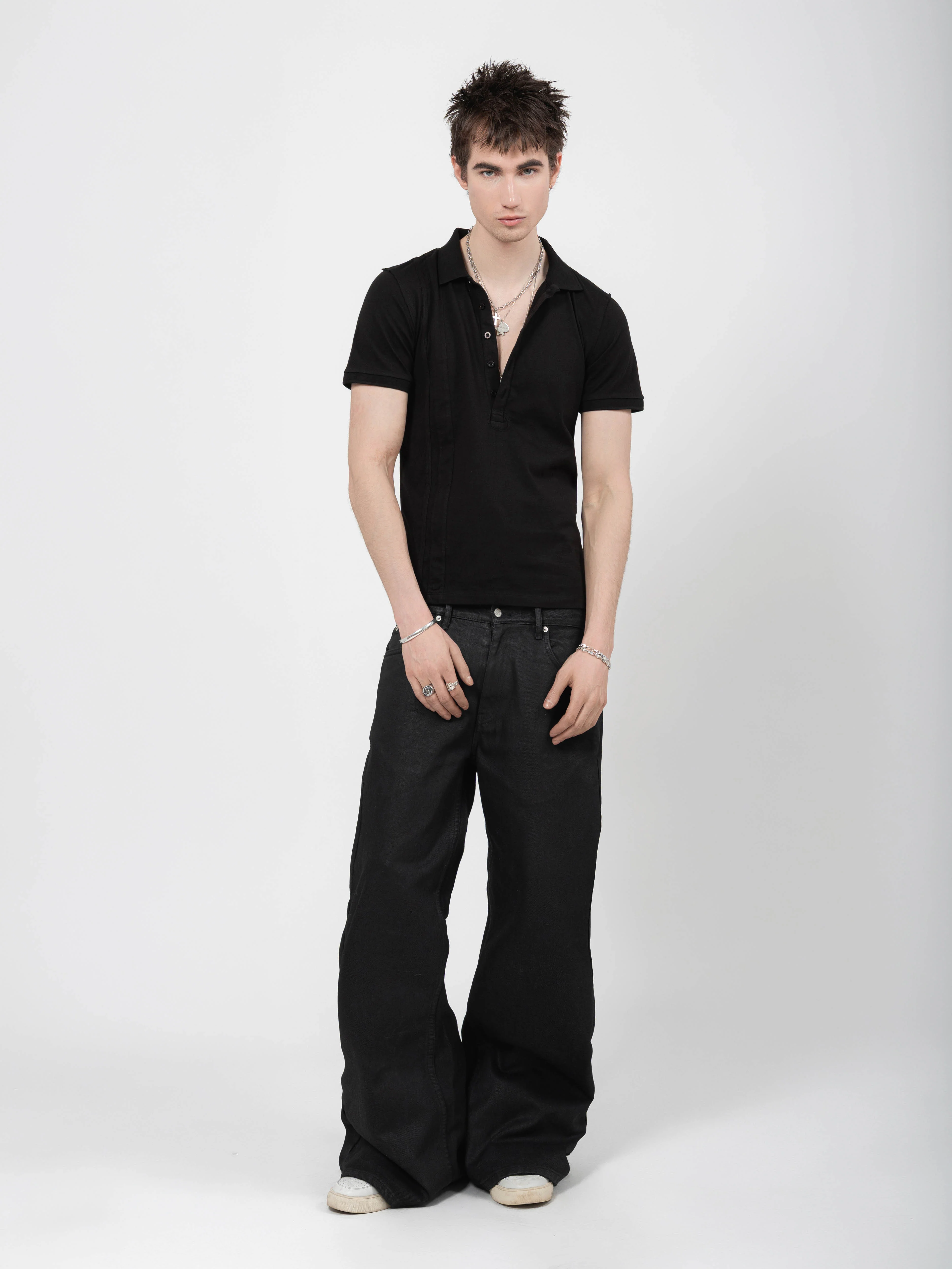 POLO SHIRT 7 - BLACK - Image 3