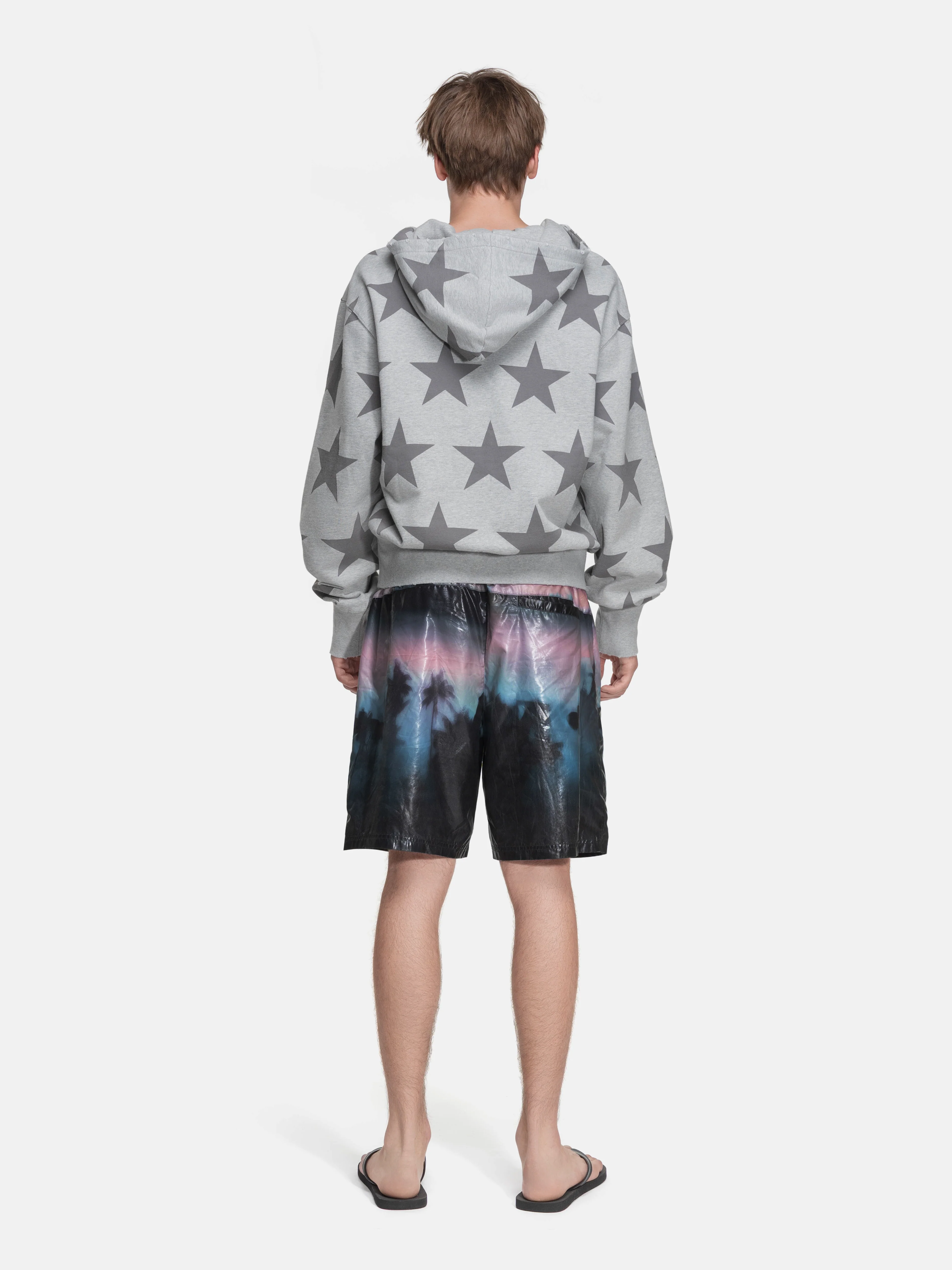 RIPPED COLLAR HOODIE - STARS - Image 4