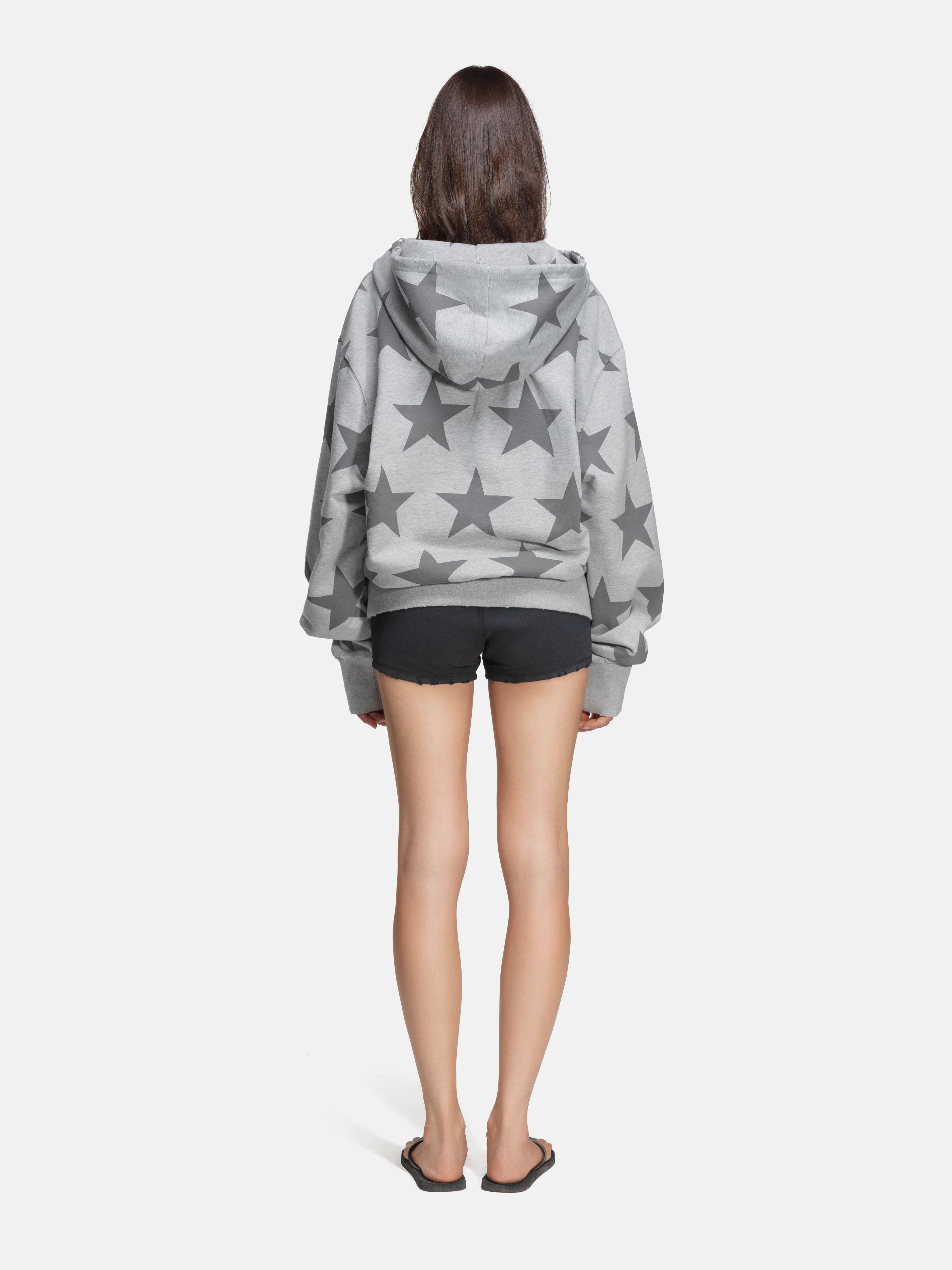 RIPPED COLLAR HOODIE - STARS - Image 7