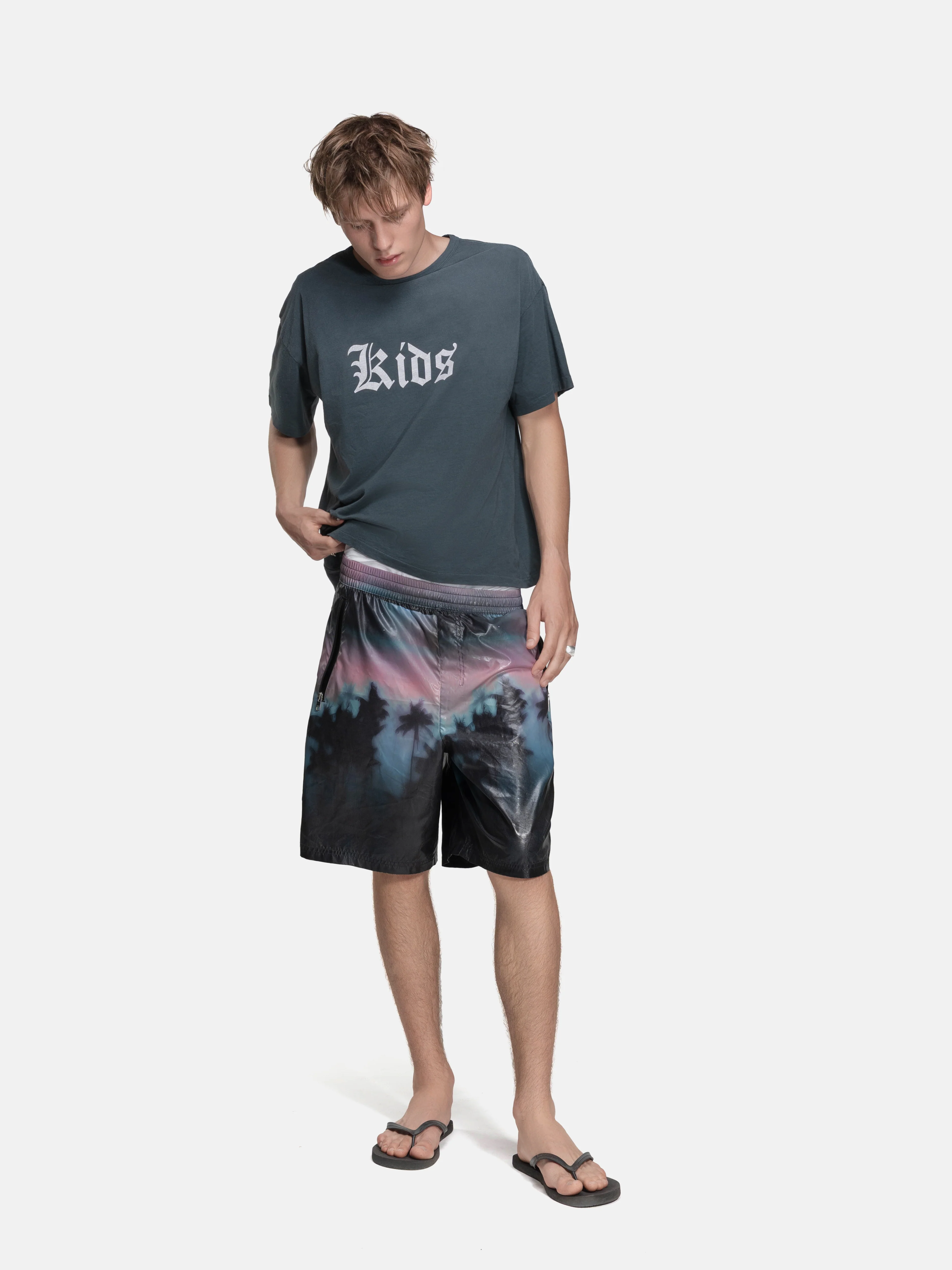 SINGLE STITCH TEE - KIDS WASHED BLACK - Image 3