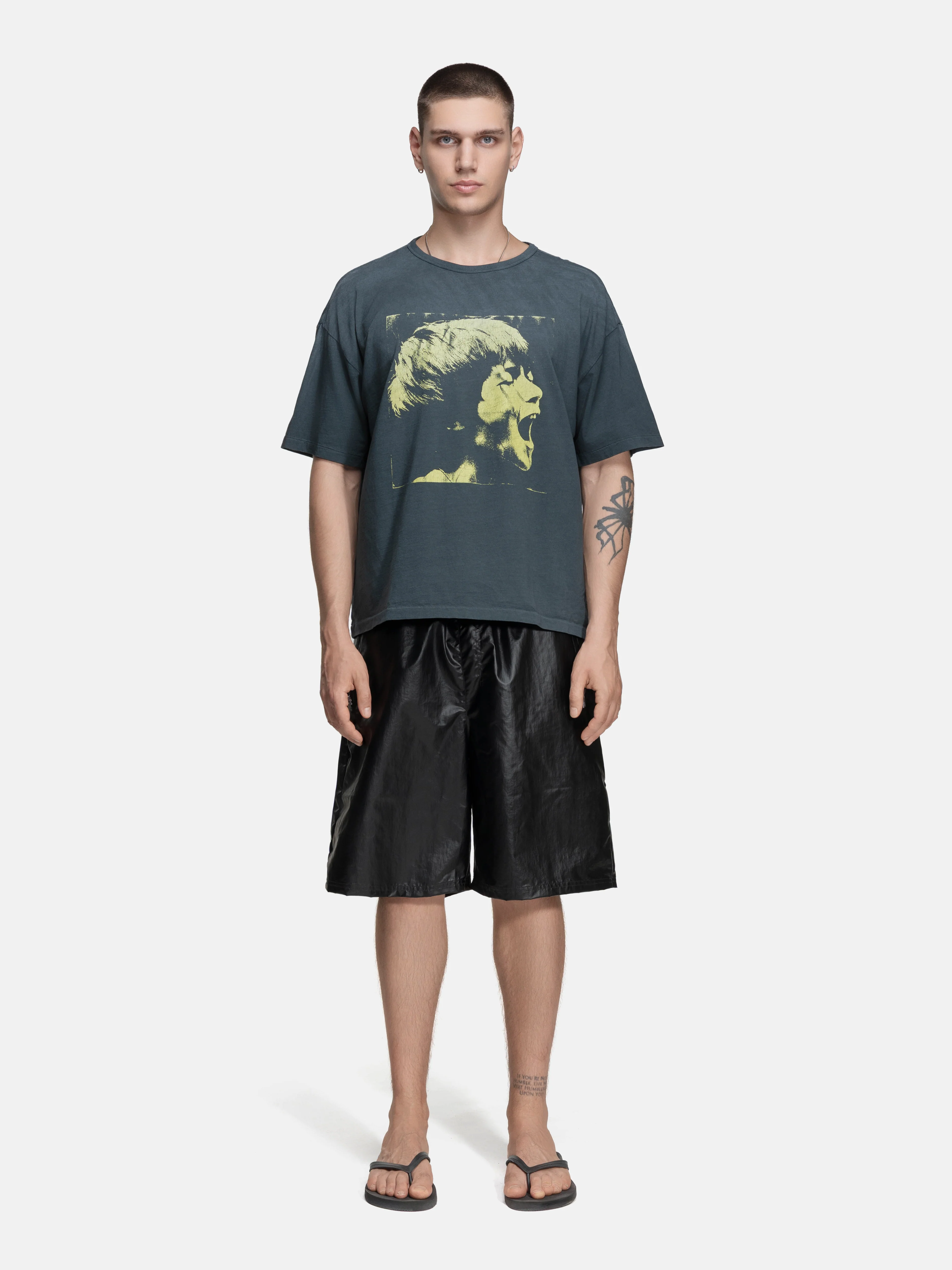 SINGLE STITCH TEE - SCREAM WASHED BLACK - Image 2