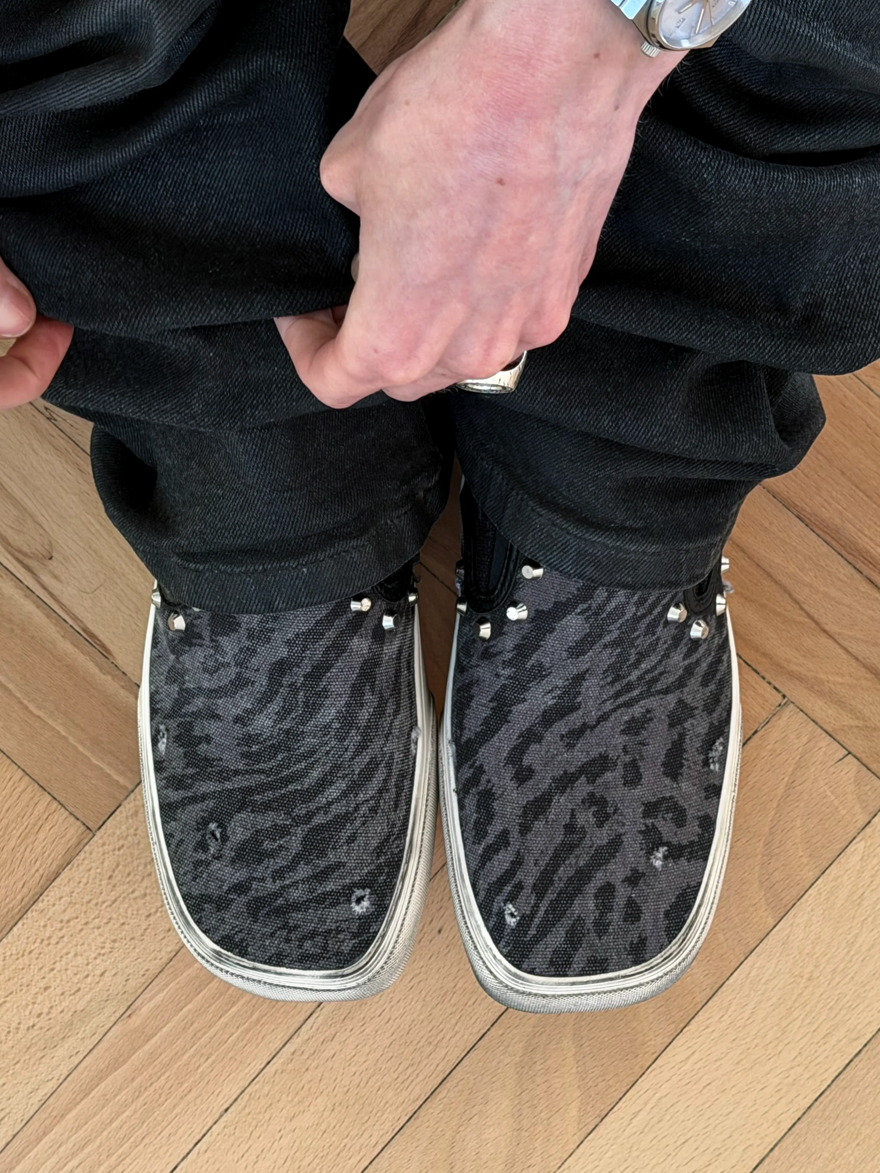SLIP ON SNEAKER - BLACK LEOPARD - Image 3