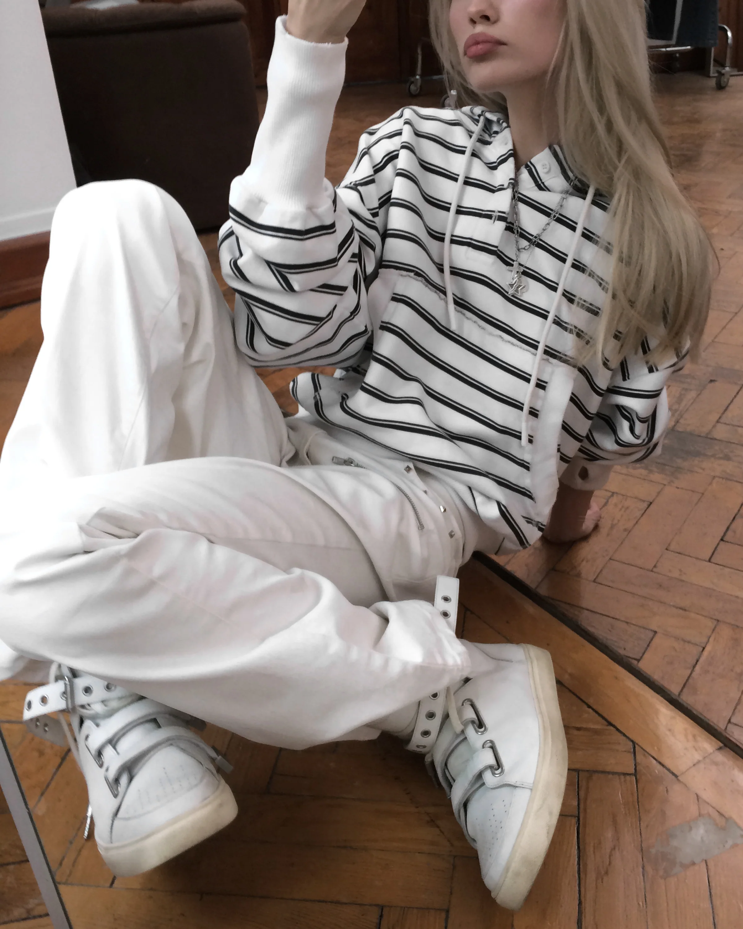 HIGH TOP SNEAKER - WHITE - Image 8