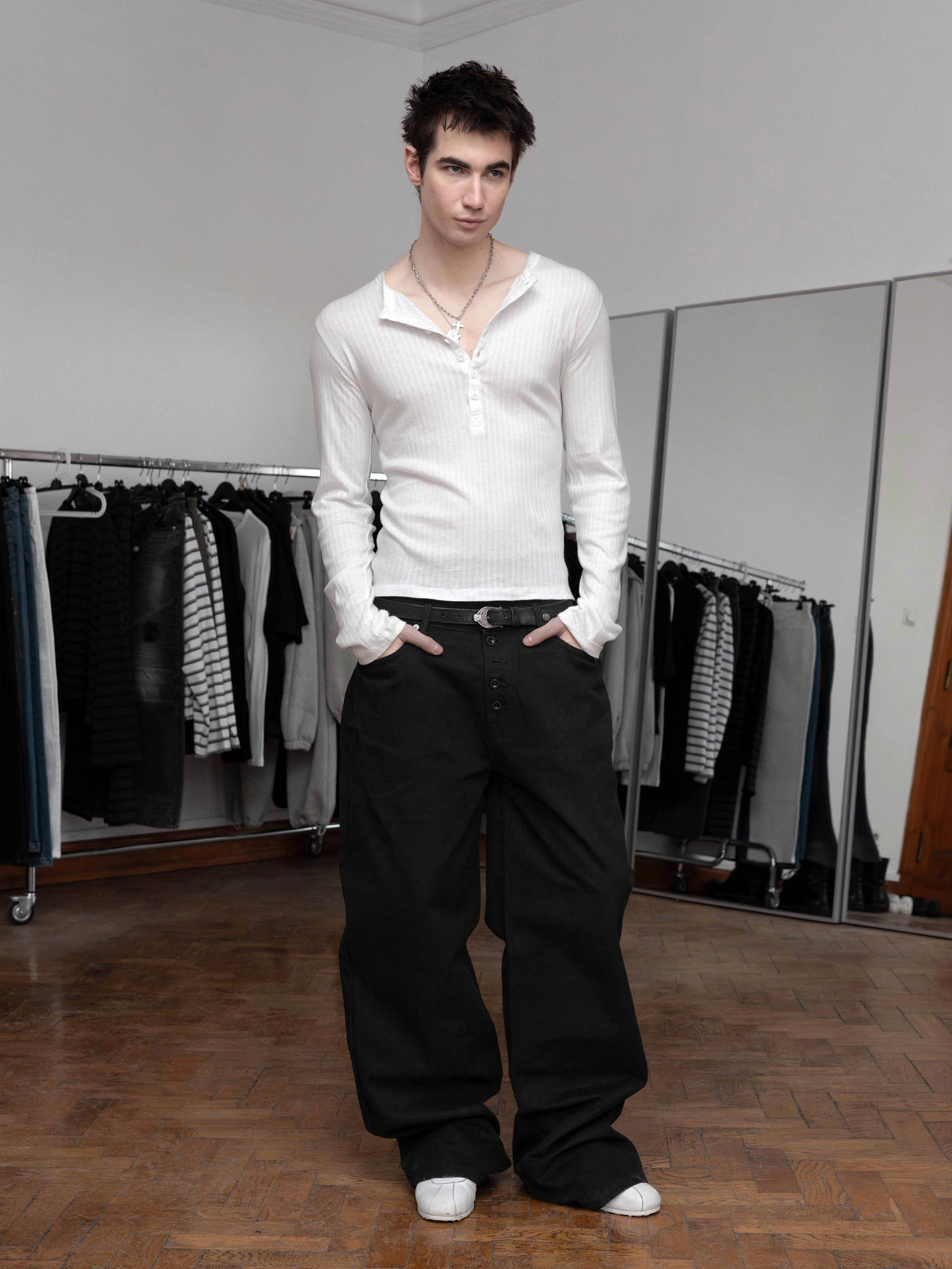 HENLEY LONGSLEEVE - WHITE - Image 2