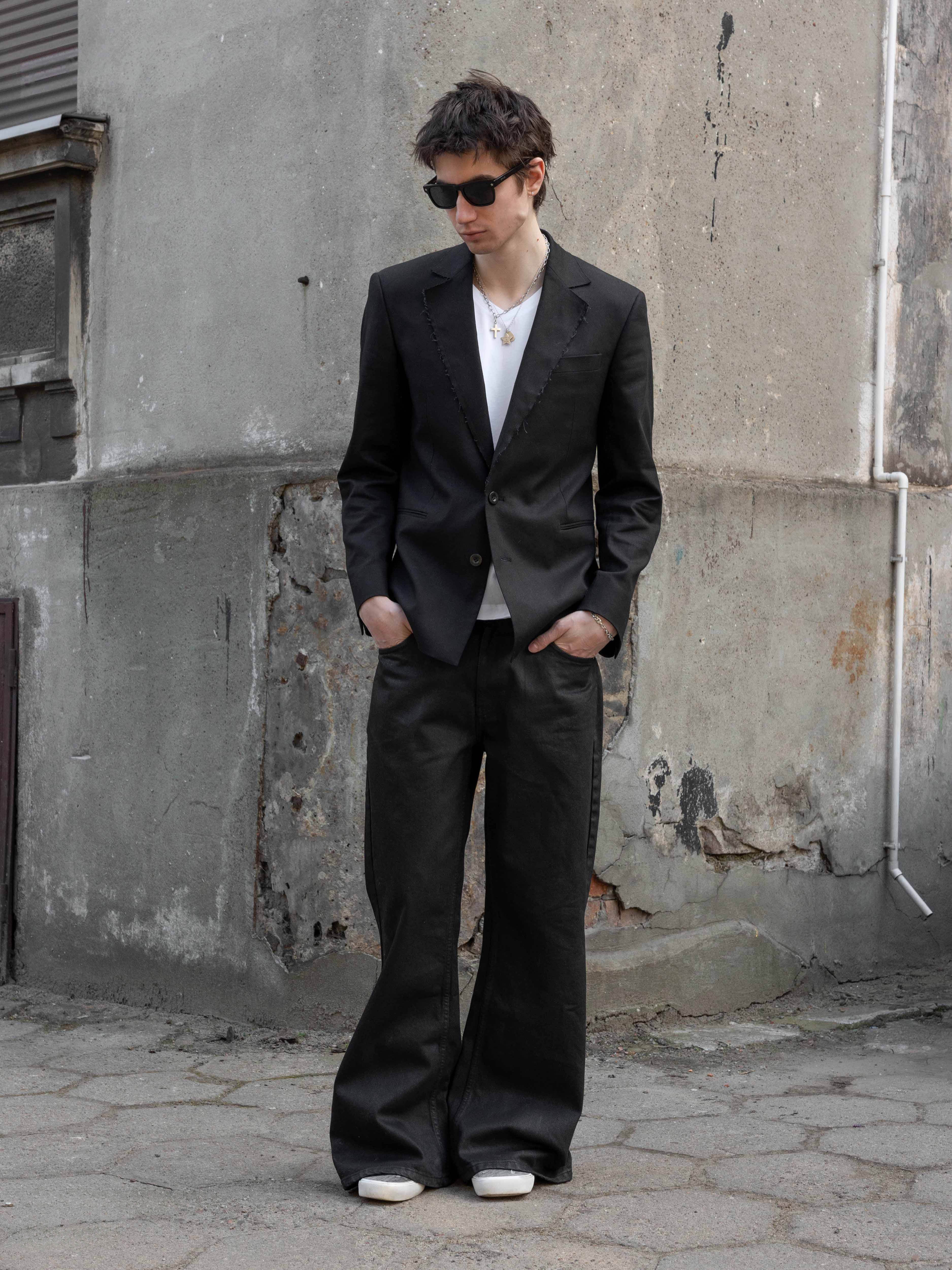 WORN BLAZER - BLACK - Image 3